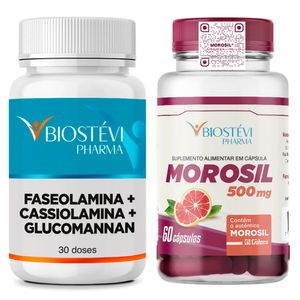 Kit faseolamina + cassiolamina + glucomannan com morosil
