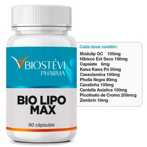 Bio Lipo Max - Picolinato de Cromo + Hibisco + Cavalinha + Associações 60 Cápsulas