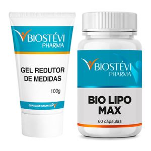 Kit bio lipo max 60 doses +  gel redutor de medidas 100g