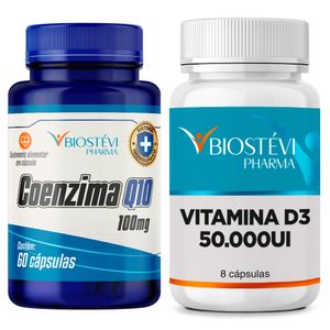 Kit Coenzima Q10 100mg + Vit. D3 50.000UI