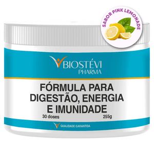 Fórmula para Digestão, Energia e Imunidade Sabor Pink Lemonade 255g | Vitamina B12 + Vitamina C + Biotina + Associações