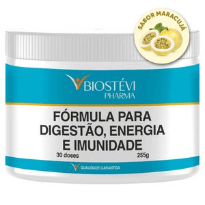 Fórmula para Digestão, Energia e Imunidade Sabor Maracujá 255g | Vitamina B12 + Vitamina C + Biotina + Associações