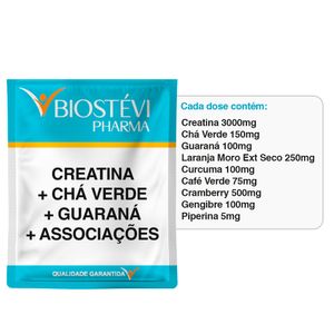 Creatina + Termo Ativos | Creatina + Chá Verde + Guaraná + Associações 30 Sachês