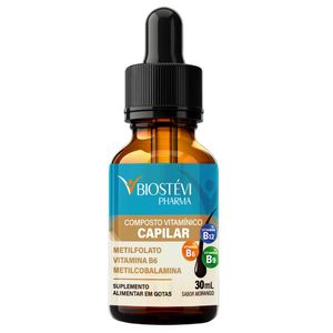 Composto Vitamínico Capilar  (Ajuda estimular a pigmentação natural do cabelo) | Metilfolato + Associações 30ml