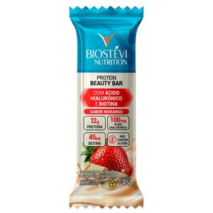 Protein Beauty Bar com Ácido Hialurônico e Biotina (Sabor Morango) 45g Nutrition - Barrinha de Proteína Premium