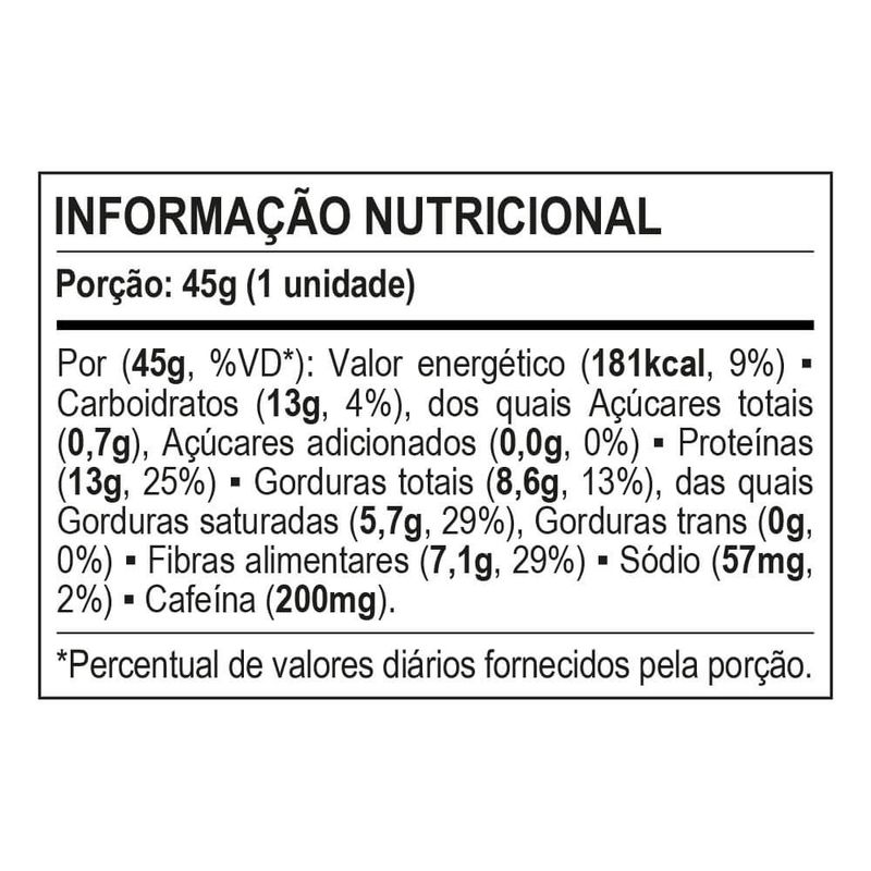 Barra-de-Proteina---Cafeina---Sabor-Chocolate---Tabela