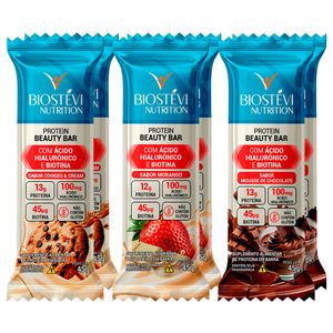 Kit | Protein Beauty Bar com Ácido Hialurônico e Biotina 6 Unidades Nutrition - Barrinhas de Proteína Premium