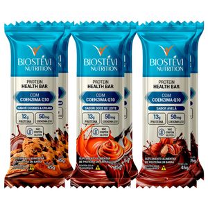 Kit | Protein Health Bar com Coenzima Q10 6 Unidades Nutrition - Barrinhas de Proteína Premium
