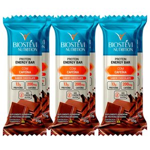 Kit | Protein Energy Bar com Cafeína (Sabor Chocolate) 6 Unidades Nutrition - Barrinhas de Proteína Premium