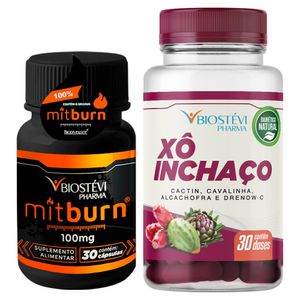 Kit Mitburn 100mg 30 Cápsulas + Xô Inchaço 60 Cápsulas