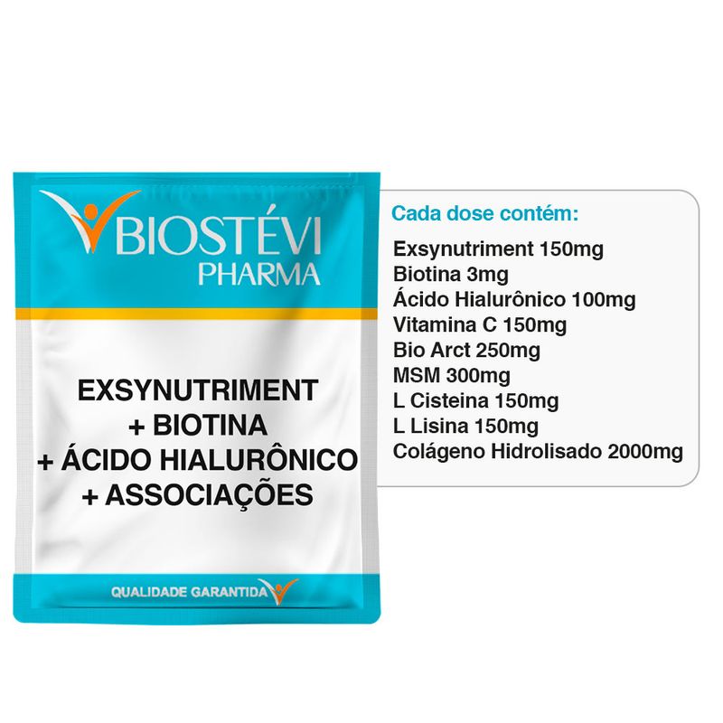 2495-Composto-para-Cabelo-Pele-Unha-Exsynutriment-Biotina-AcidoHialuronico-30saches-Tabela