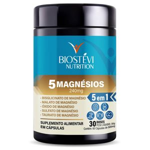 5 Magnésios 240mg 30 Doses Nutrition