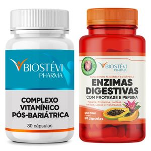 Kit | Complexo Vitamínico Pós-Bariátrica + Enzimas Digestivas com Protease e Pepsina