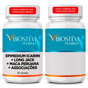 Kit Epimedium Icariin + Associações - 30 doses e Tadalafila com Arginina - 60 Cápsulas