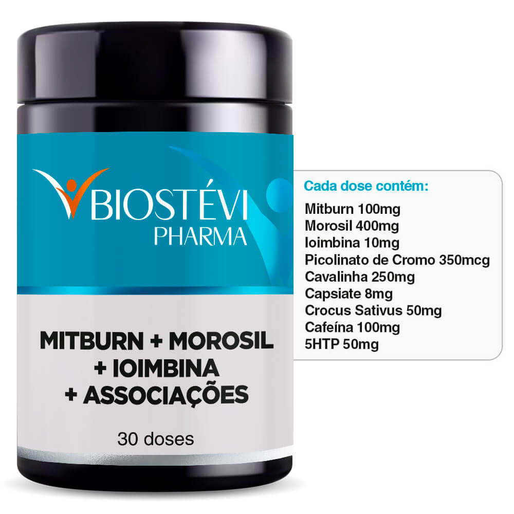 Encontraproduto.com.br - Composto para Queima de Gordura e Gasto Calórico | Mitburn + Morosil + Ioimbina + Associações 30 Doses