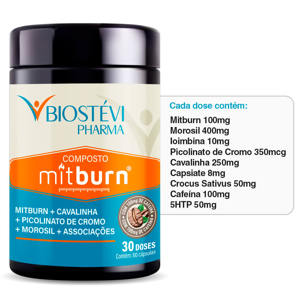 Encontraproduto.com.br - Composto para Queima de Gordura e Gasto Calórico | Mitburn + Morosil + Ioimbina + Associações 30 Doses