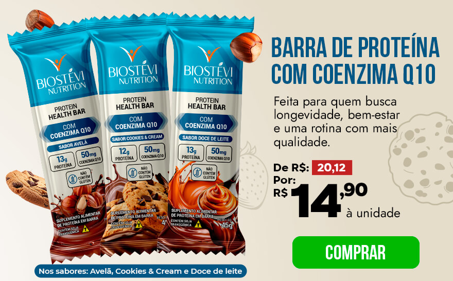Barra de Proteína Premium com Coenzima Q10