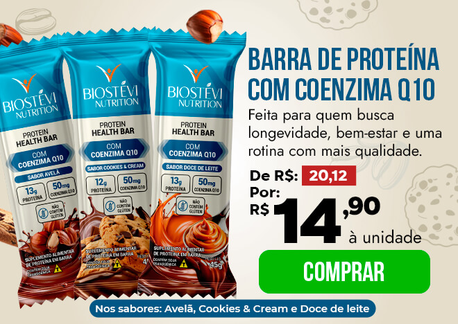 Barra de Proteína Premium com Coenzima Q10 